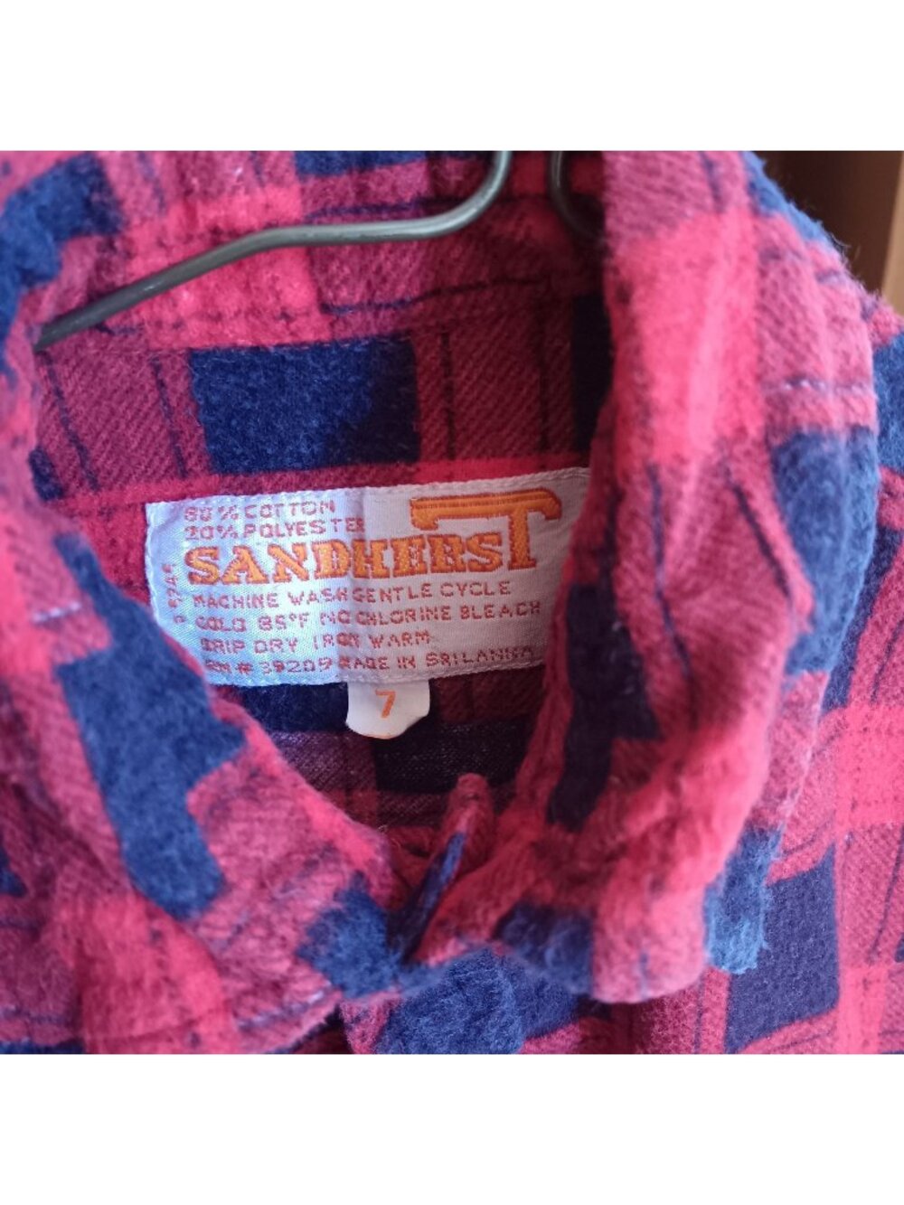 Grunge Logger Boys 7 Vintage 70's Skater Plaid Button-Up Flannel Shirt - Buttery